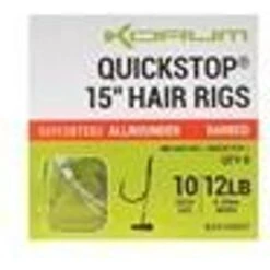 Korum 15" Big Fish Hair Rigs W/Quickstops