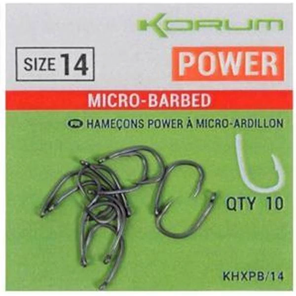 Korum Xpert Power Micro Barbed Hooks Size 10 1 Korum Xpert Power Micro Barbed Hooks Size 10
