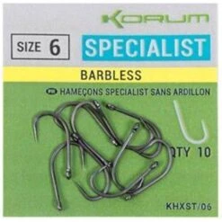 Korum Xpert Specialist Hooks Size 14 Barbless